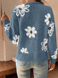 New Floral Button Front Cardigan Sweater