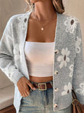 New Floral Button Front Cardigan Sweater