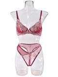 Sexy lingerie mesh see-through lingerie with flowers adjustable