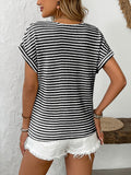 New arrival ladies' knitted V-neck button-down short sleeves