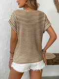 New arrival ladies' knitted V-neck button-down short sleeves