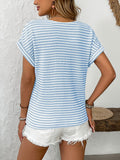 New arrival ladies' knitted V-neck button-down short sleeves