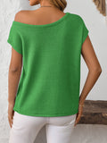 Women's knitted Y2K pullover solid color top