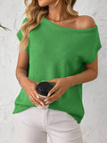 Women's knitted Y2K pullover solid color top