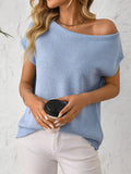 Women's knitted Y2K pullover solid color top