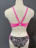 Leopard print two piece sexy swimsuit