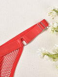 Fishnet Low Waist Adjustable Belt Comfortable See-Through Women's Sexy Panties