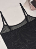 Sexy suspender mesh dress sexy suit