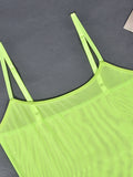 Sexy suspender mesh dress sexy suit