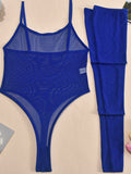 New sexy temptation mesh suspender dress set (including leg socks)