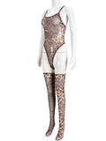 New sexy temptation mesh suspender dress set (including leg socks)