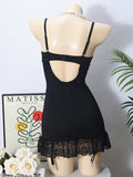 Sexy lace pajamas lace sexy suit nightdress bow series suit