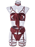 Sexy lingerie sexy temptation garter hollow gather four-piece set