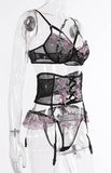 Women's Sexy Embroidered Lingerie Set