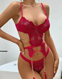 Wholesale Lace Cutout Lingerie Set with Chain