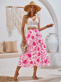 New casual holiday printed casual waist skirt