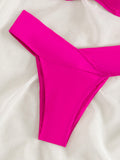 Bikini Solid Color Swimsuit Sexy Split Foreign Trade Swimsuit