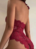 Women's new sexy and interesting lace one-piece suit