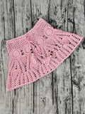Handmade Crochet Beach Skirt Bikini Cover Up  two piece set