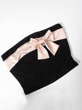 Women's new pink bow sleeveless tube top