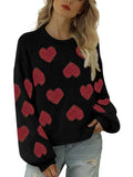 New Valentine's Day loose sweet love jacquard pullover sweater