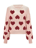 New Valentine's Day loose sweet love jacquard pullover sweater