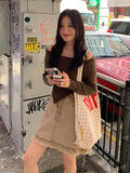 New style French pit knitted one-shoulder slim sweater