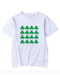 New Women's St. Patrick's Day Casual Clover Graphic Print T-Shirt (Multiple Pictures Available)