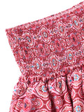 Women's Fashion Ruffled Floral Half-length Pleated Skirt
